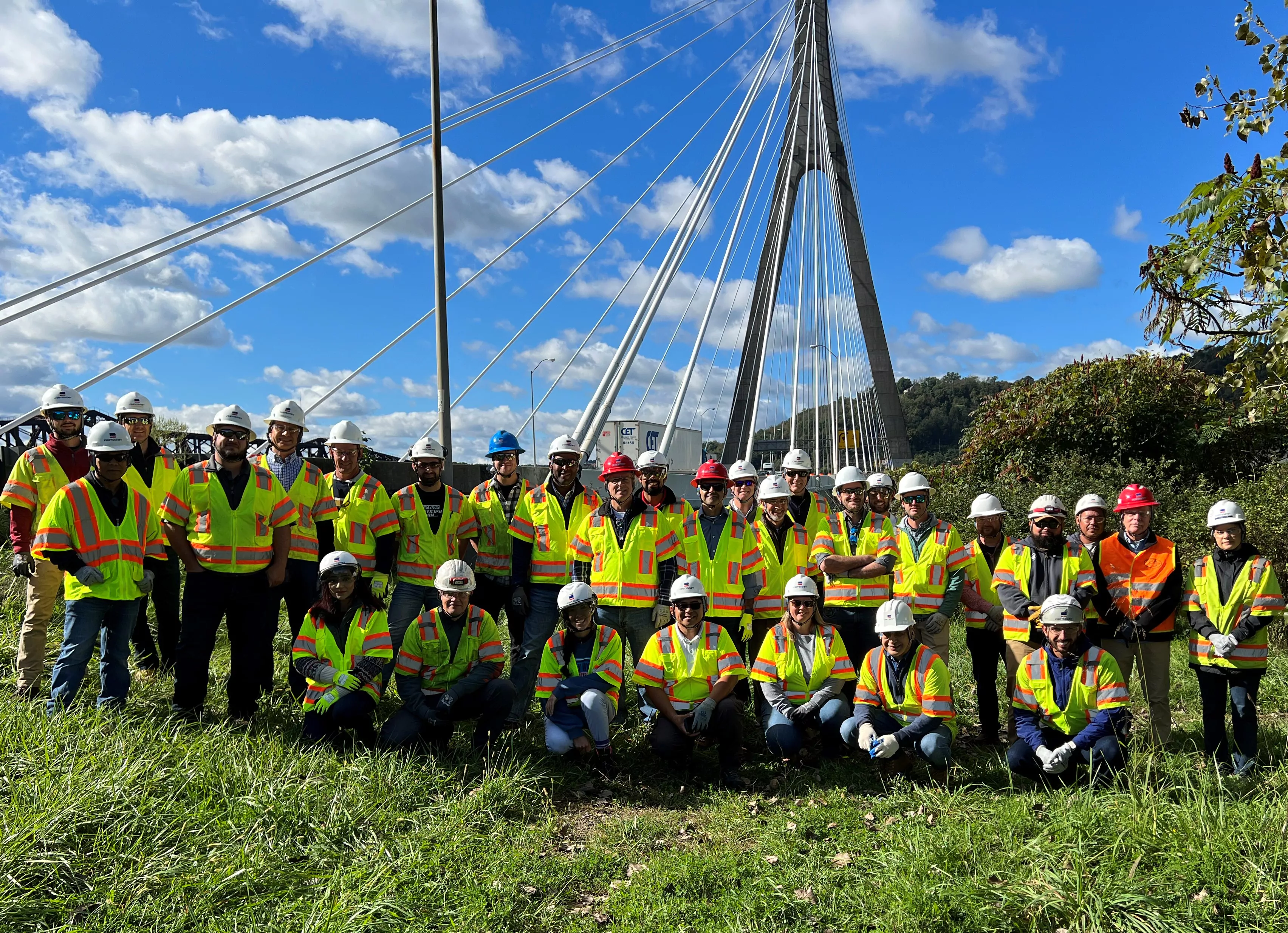 Freyssinet USA Group Photo at the Veteran's Memorial Bridge