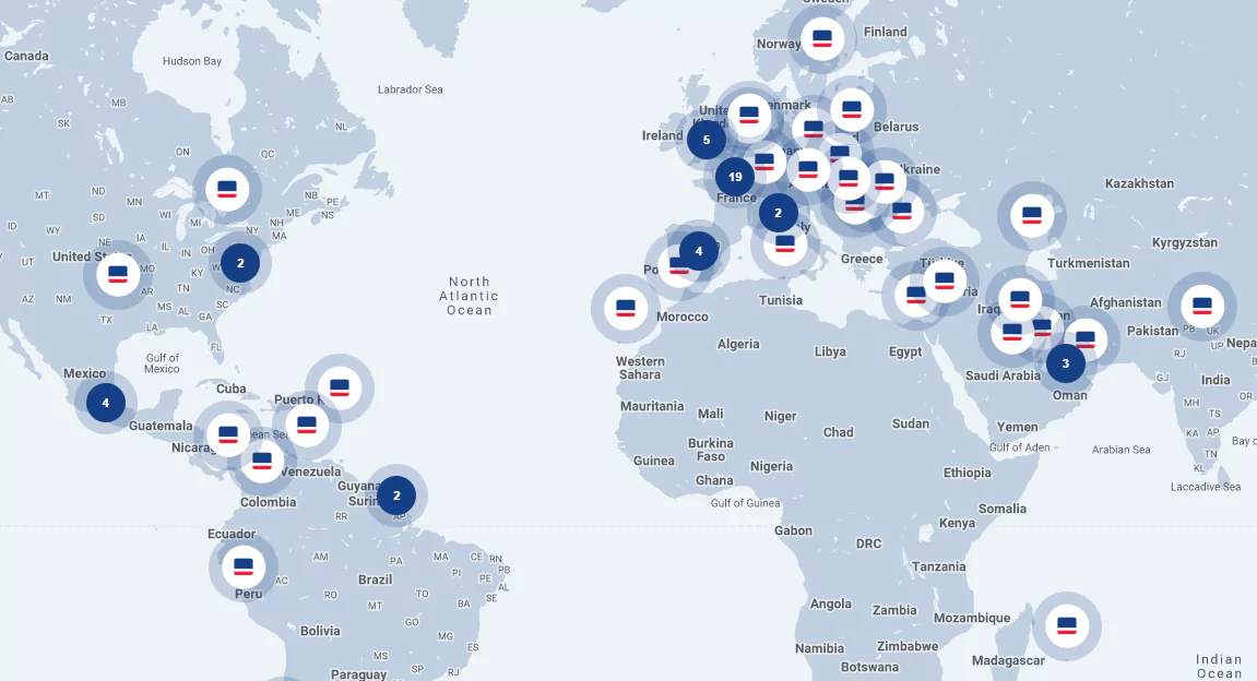 Freyssinet Group Map with Different Business Units