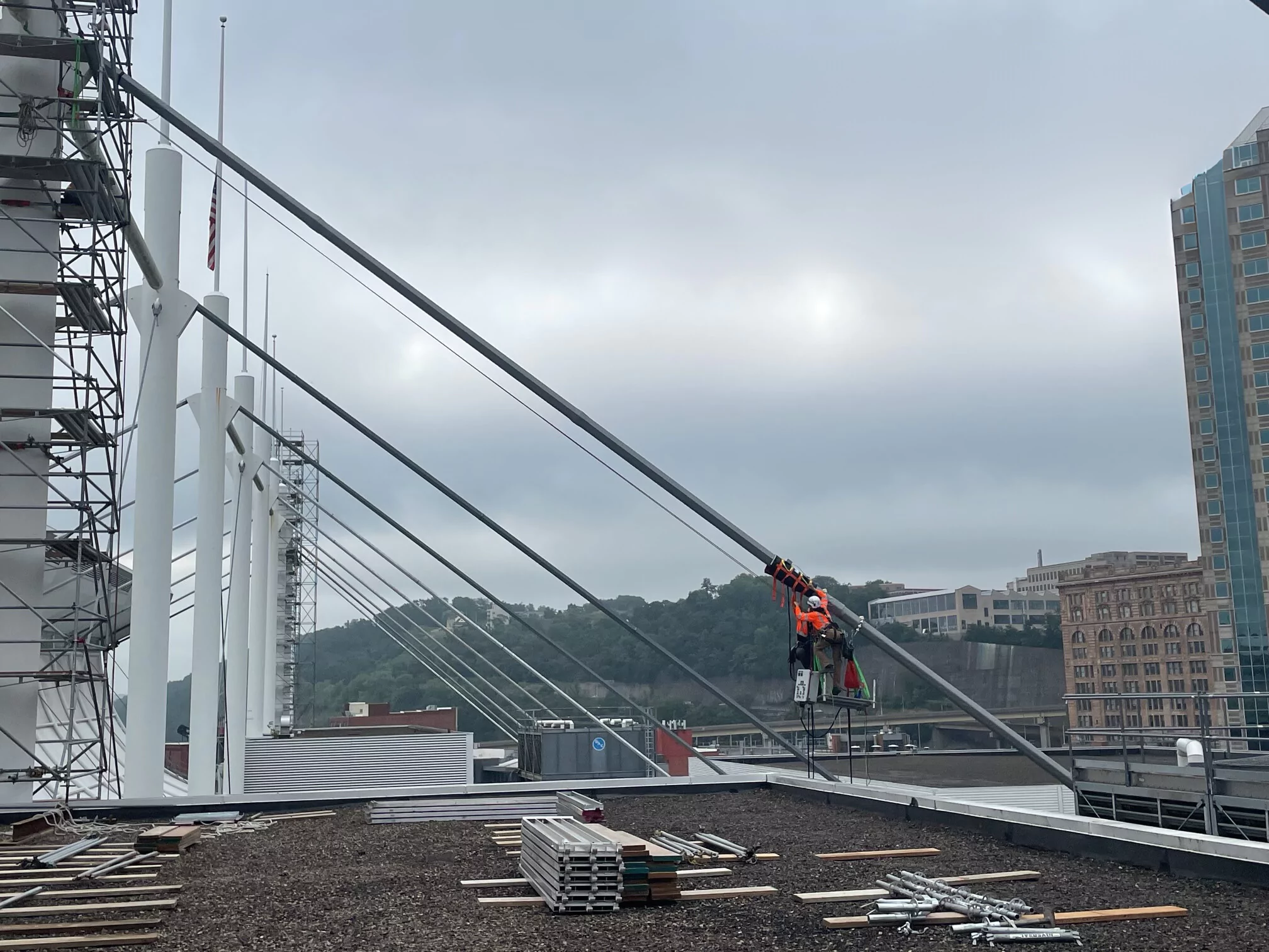 Cable Wrapping for the David L. Lawrence Convention Center