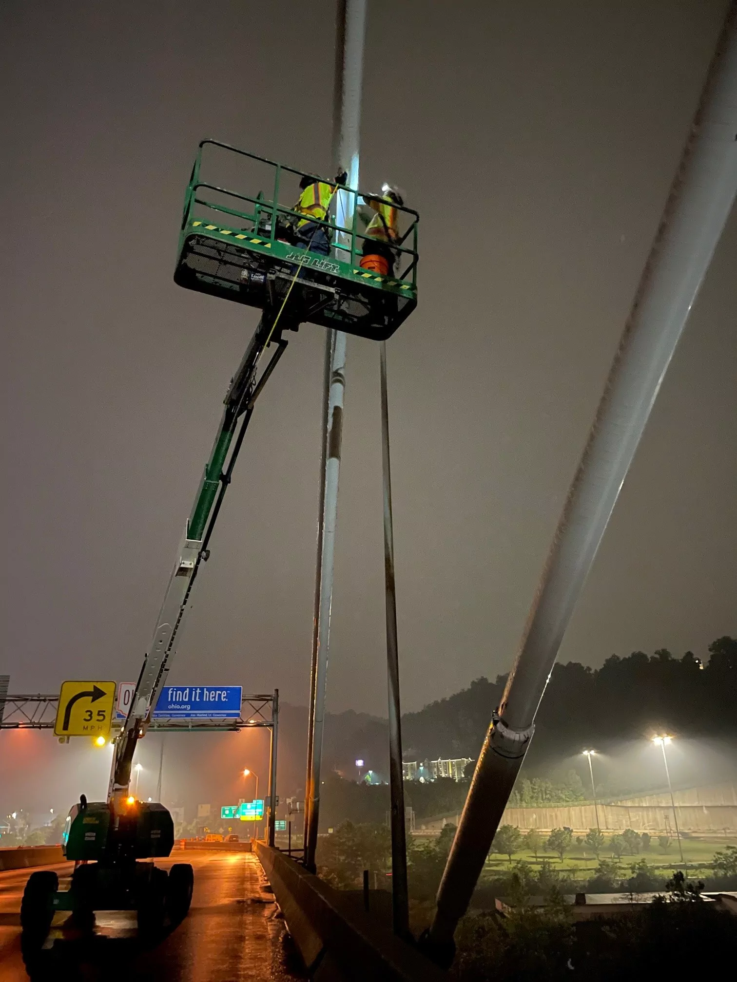 cable-stayed bridge repairs West Virginia