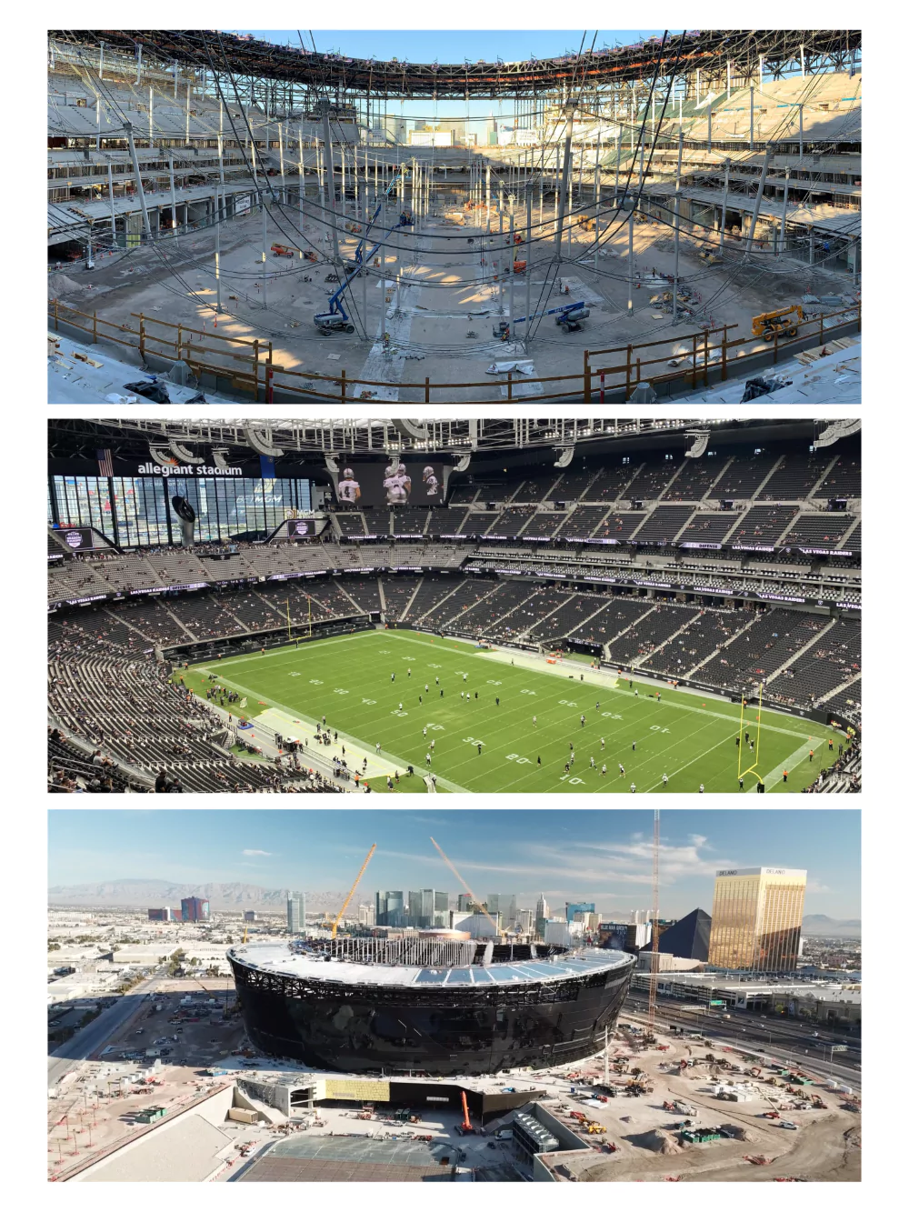 Allegiant Stadium (smaller photo) Freyssinet USA