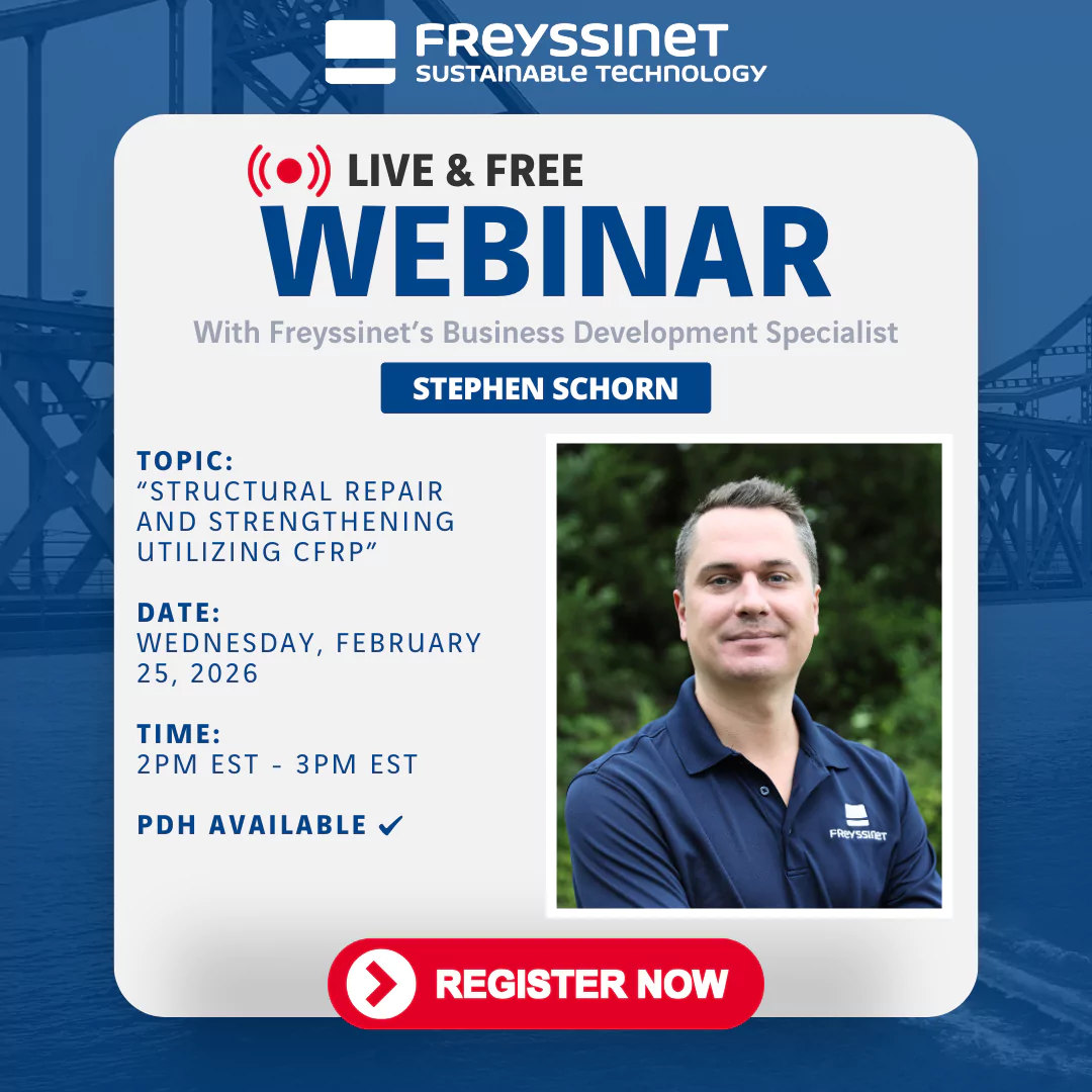 Structural repair and strengthening utilizing CFRP - Live Webinar from Stephen Schorn 